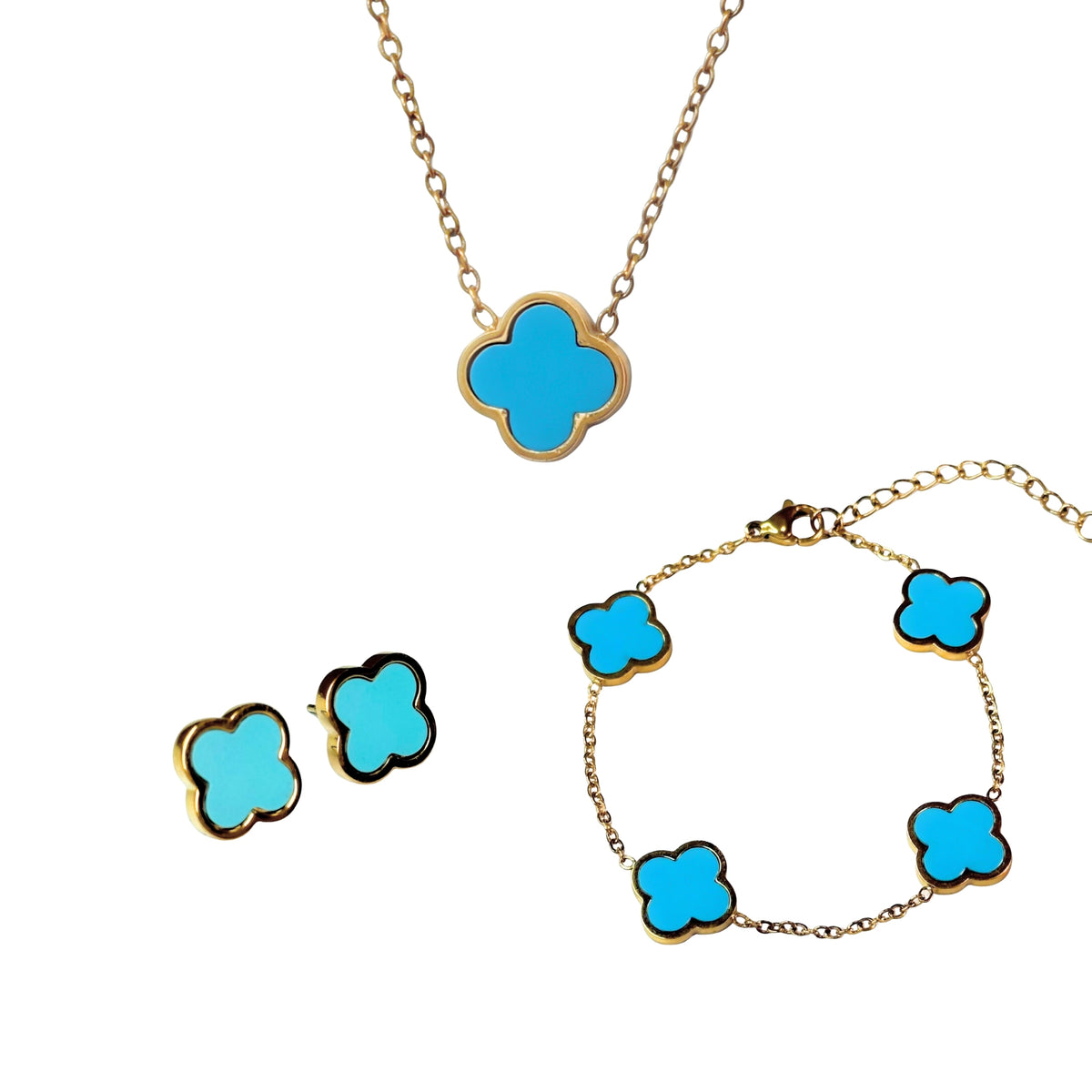 Sky Blue Clover Trio